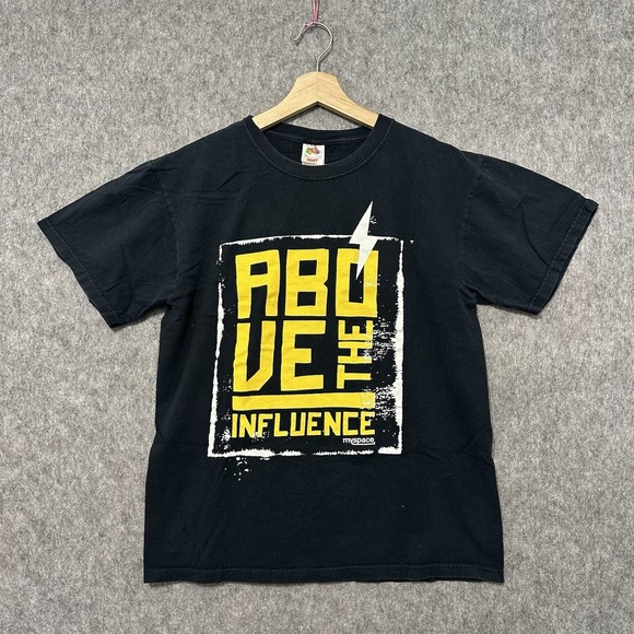 Vintage Y2K Above The Influence Myspace T-Shirt Black Yellow Sz M Men's